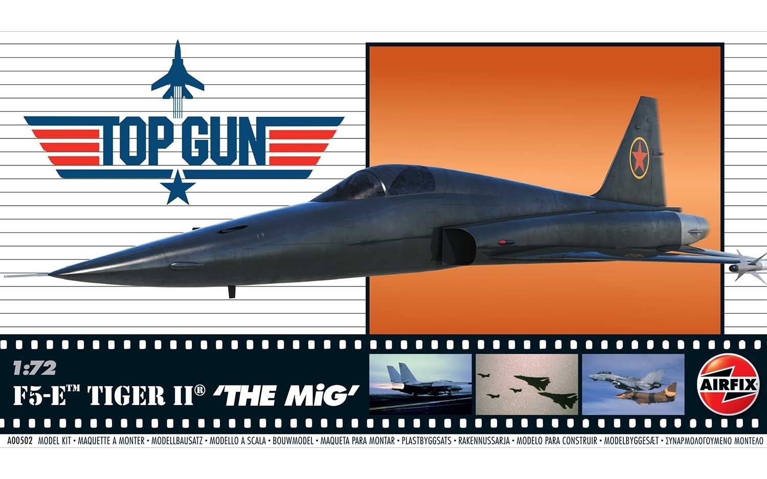 

A00502 Сборная модель самолета Top Gun F5-E Tiger II THE MIG, 5055286677045