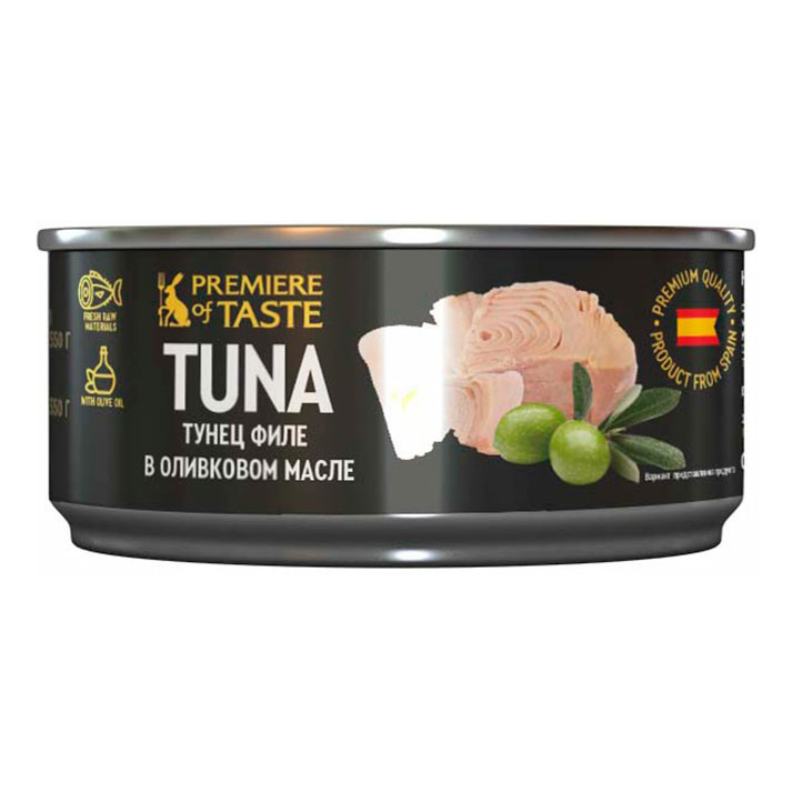 

Тунец Premiere of Taste филе в оливковом масле 185 г