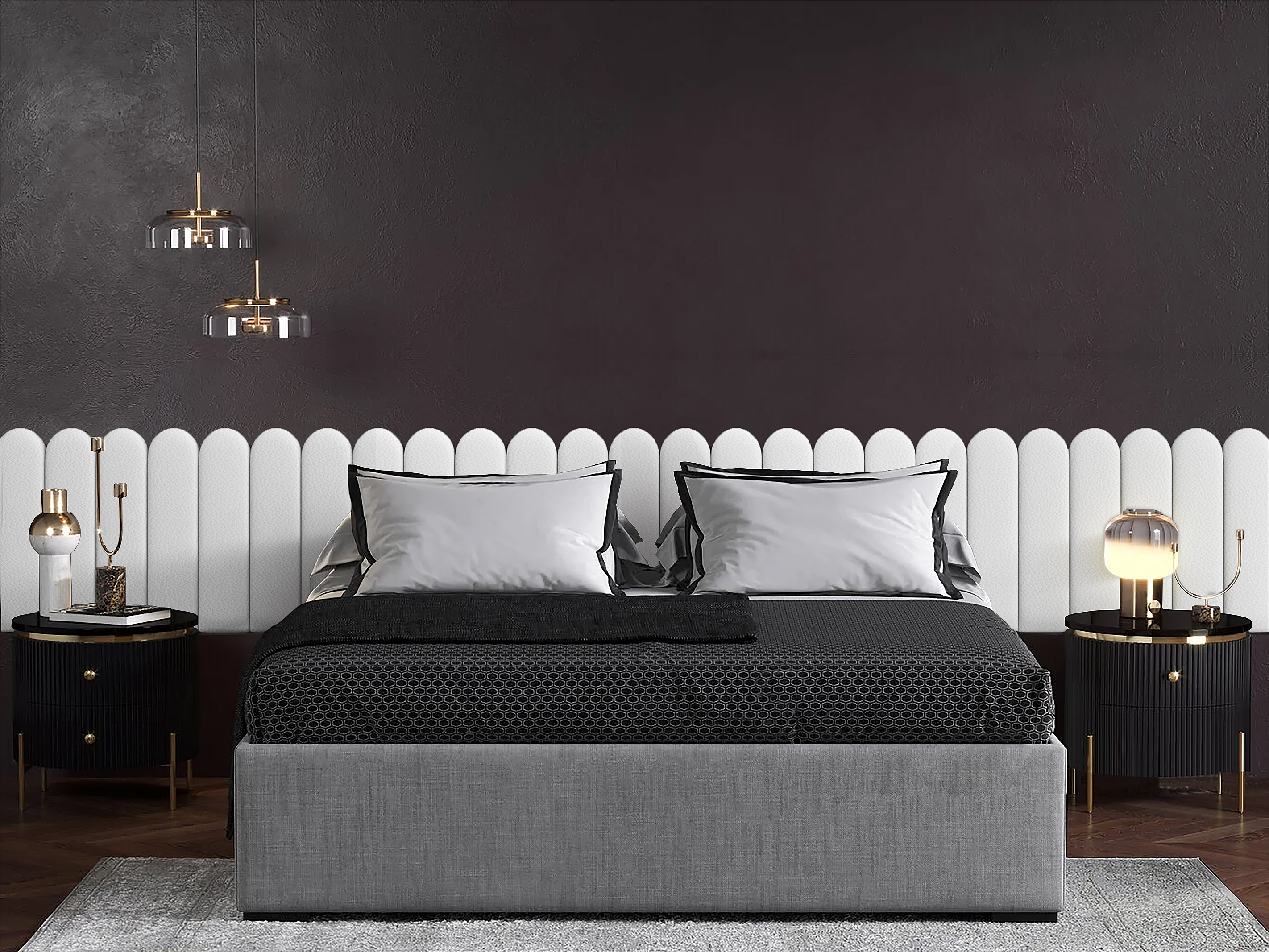фото Панель кровати eco leather white 15х60r см 2 шт. tartilla