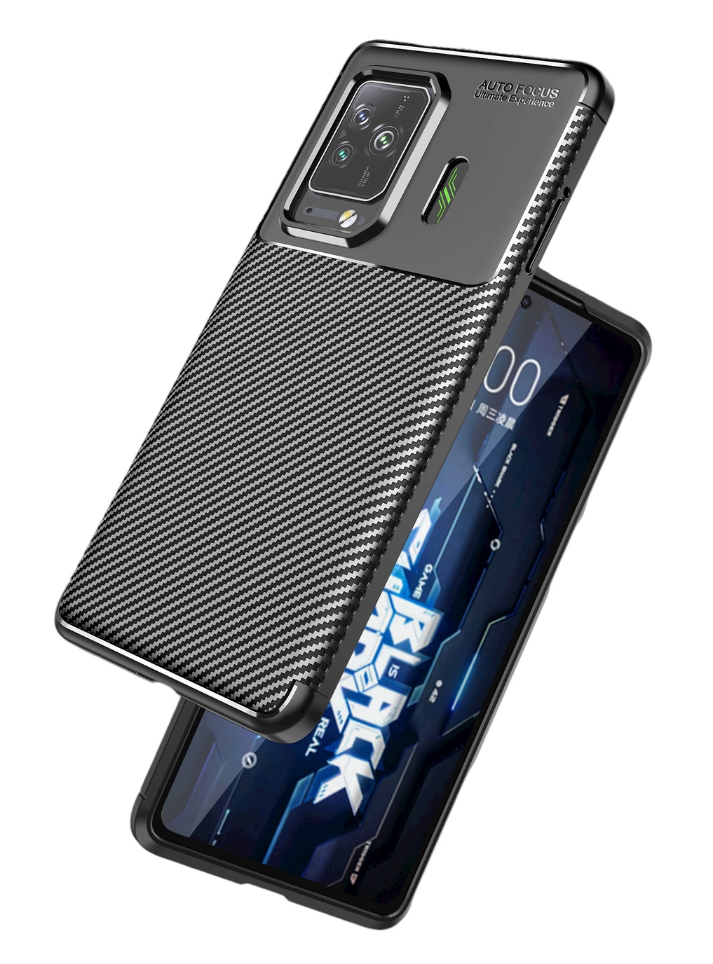 

Чехол-панель-бампер MyPads Sotto il Carbonio для Xiaomi Black Shark 5 Pro из силикона с ма