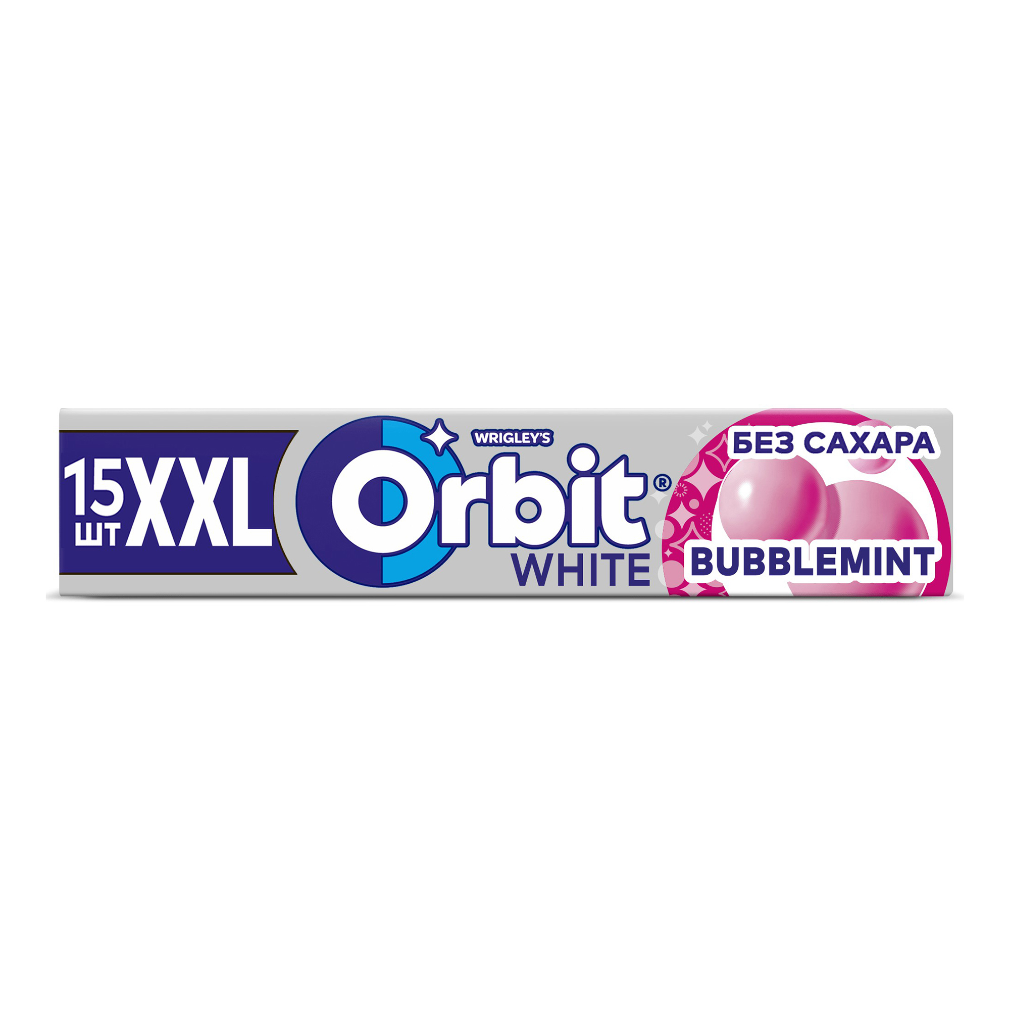 

Жевательная резинка Orbit XXL White Bubblemint без сахара 20,4 г