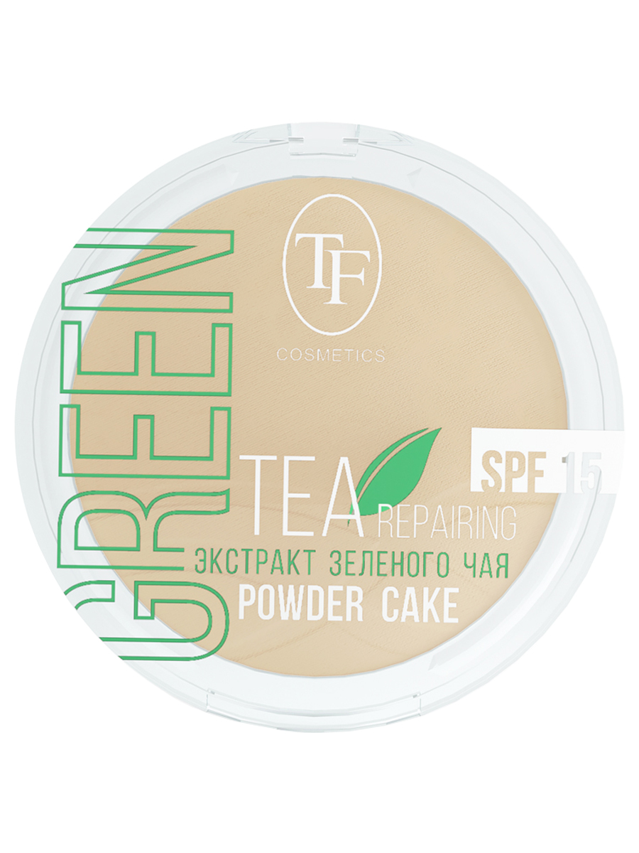 Пудра TF cosmetics Green Tea с экстрактом зеленого чая тон 02 слоновая кость