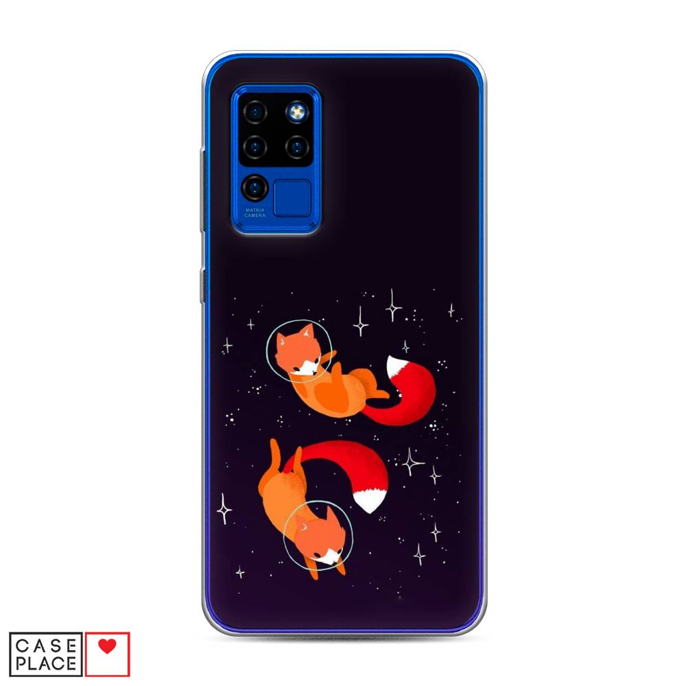 

Чехол Awog на Oukitel C21 / Оукитель C21 "Лисы космонавты", Оранжевый, 230350-4