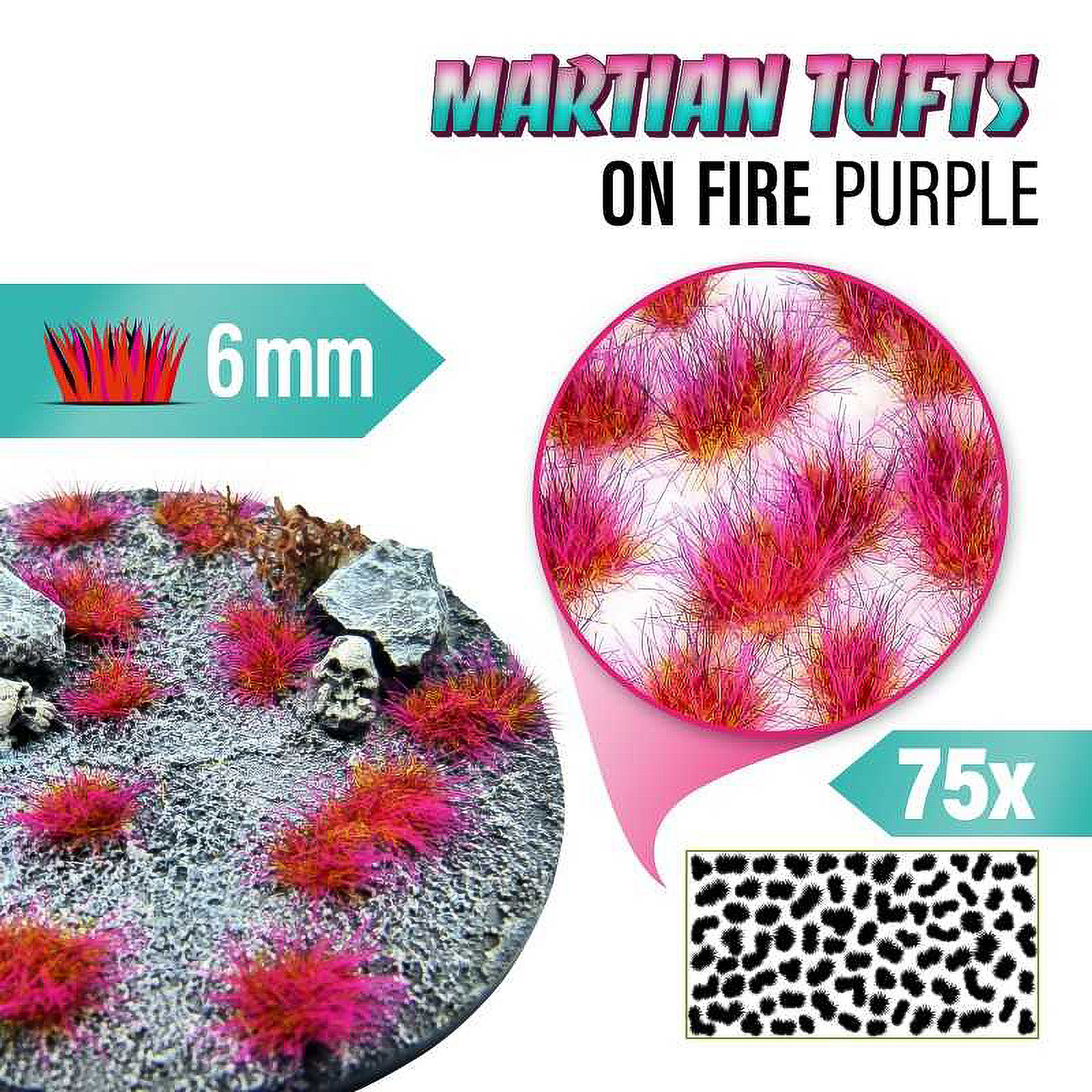 

Пучки травы для моделирования Green Stuff World Martian Tufts 6 mm On Fire Purple, Martian Tufts