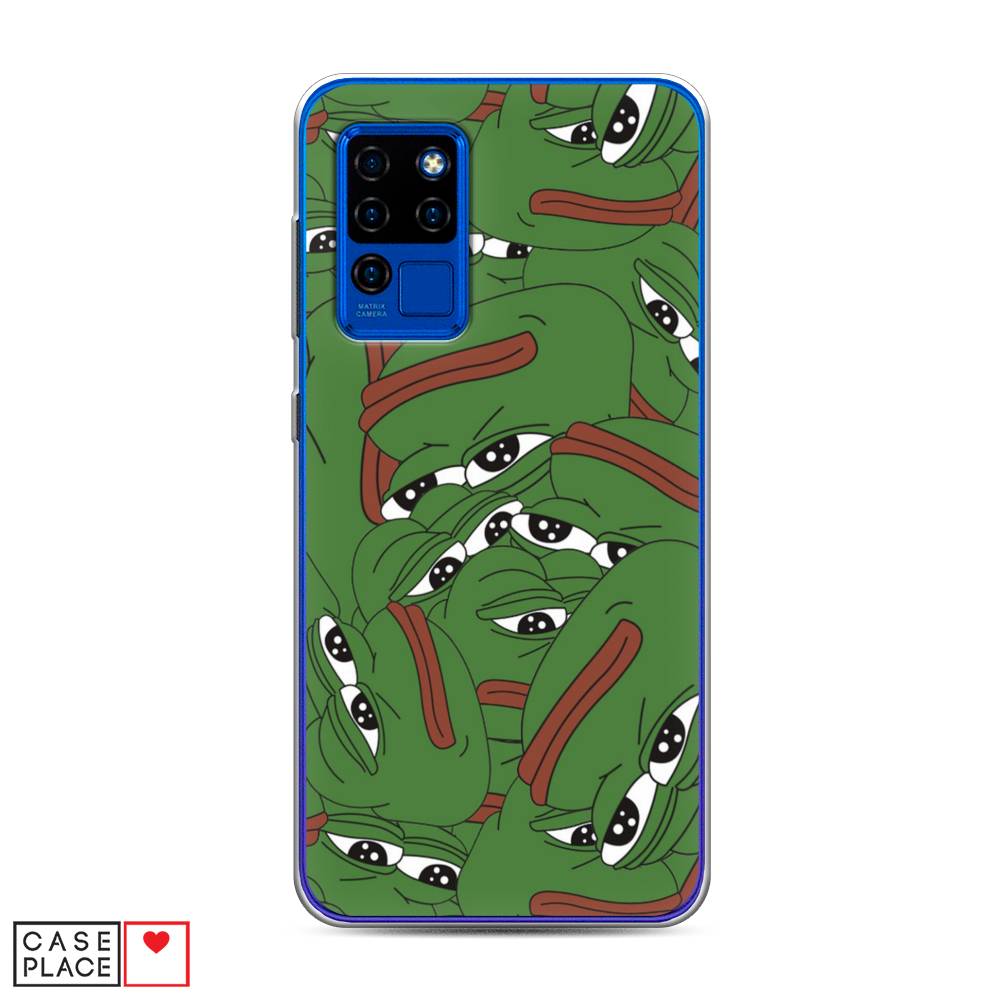 

Чехол Awog на Oukitel C21 / Оукитель C21 "Печальный frog", Зеленый;белый, 230350-9
