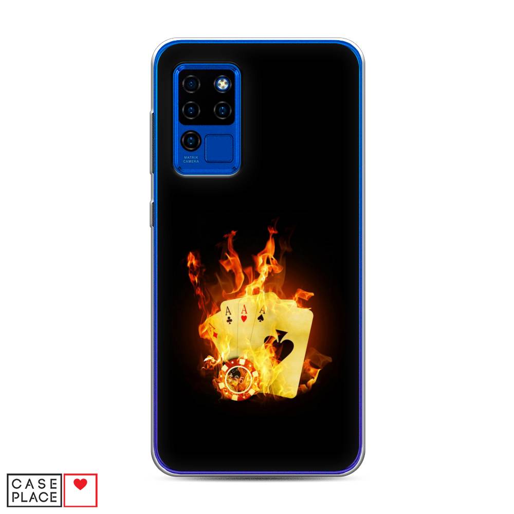 

Чехол Awog на Oukitel C21 / Оукитель C21 "Горящие карты", Черный;оранжевый, 230350-9