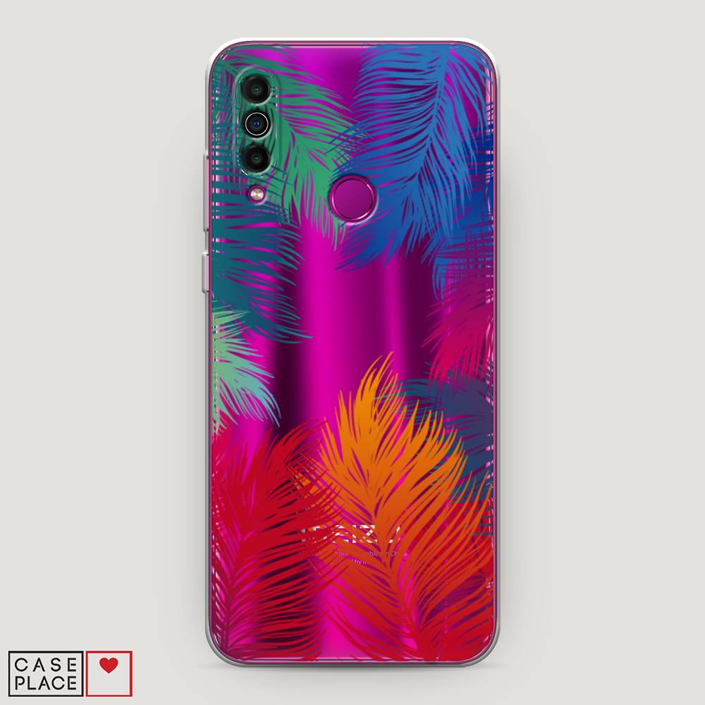 

Чехол Awog на Meizu M10 "Рамка из перьев", Красный, 73850-4