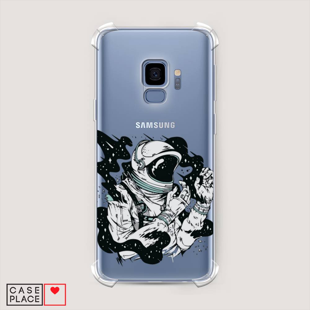 

Чехол Awog на Samsung Galaxy S9 "Космонавт арт", Черный;белый;прозрачный, 25751-1