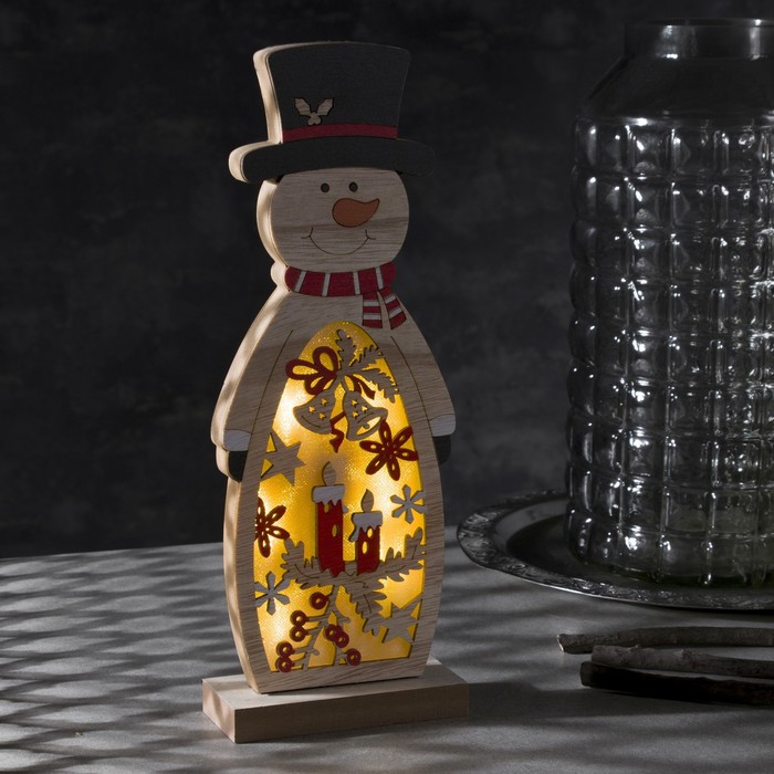

Световая фигура Luazon Lighting Снеговик Р00011586 белый теплый, Снеговик