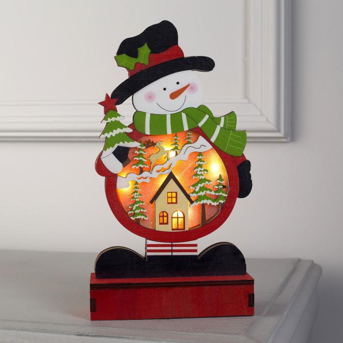 

Световая фигура Luazon Lighting Снеговик Р00011586 белый теплый, Снеговик
