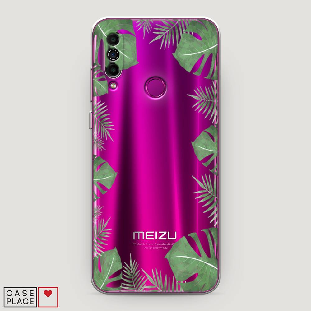 

Чехол Awog на Meizu M10 "Листья папоротника рамка", Зеленый, 73850-8