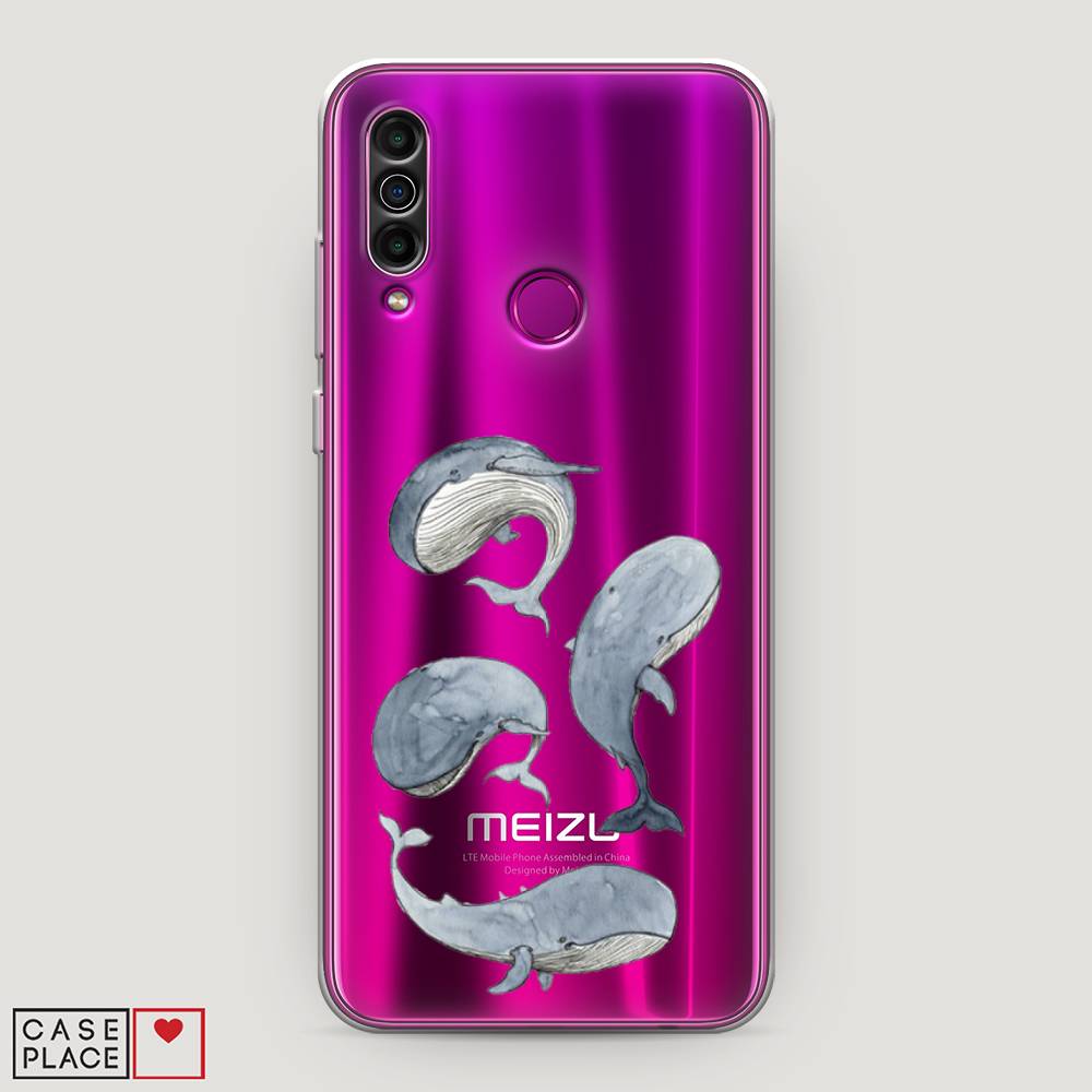 

Чехол Awog на Meizu M10 "Киты", Белый;прозрачный;голубой, 73850-1