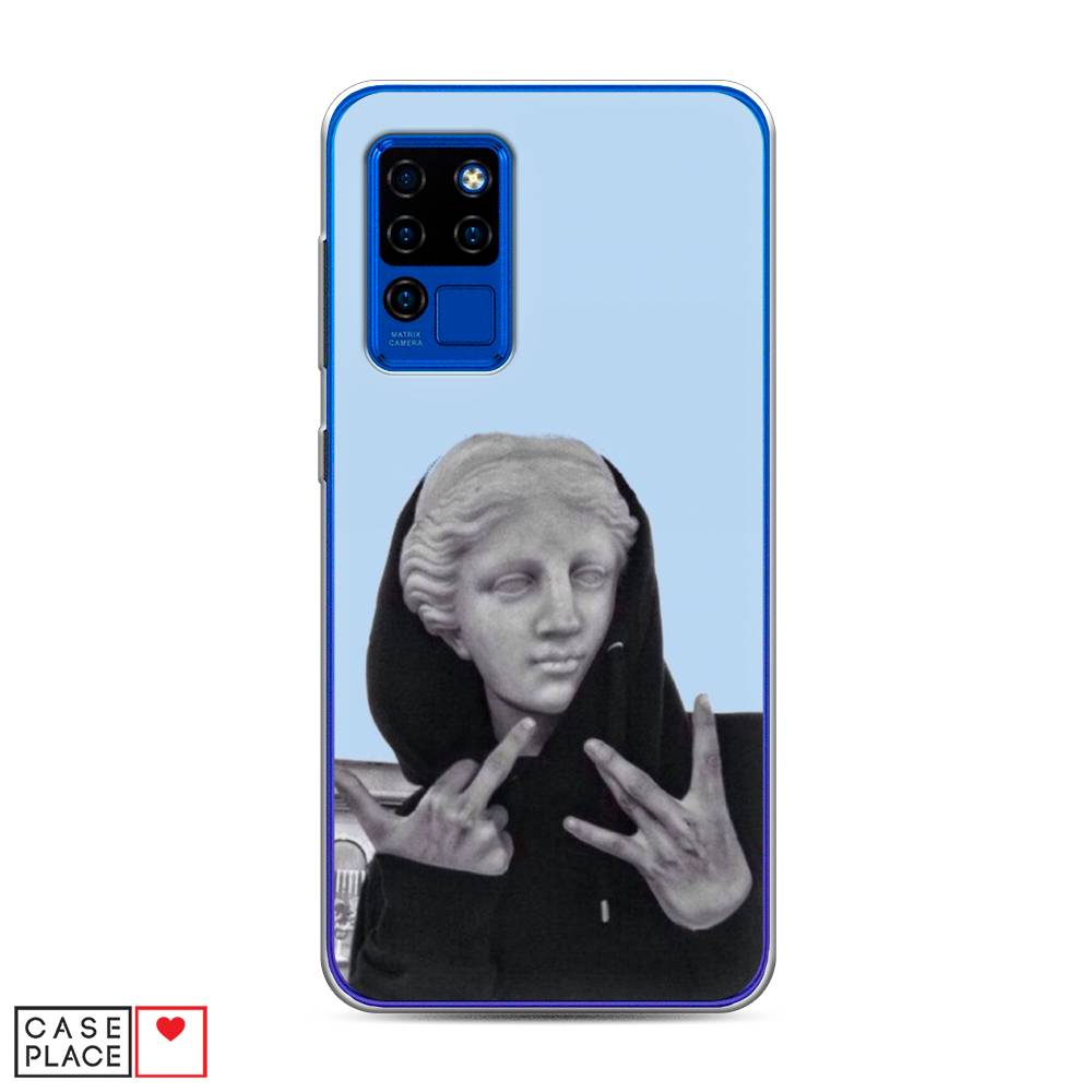 

Чехол Awog на Oukitel C21 / Оукитель C21 "SWAG статуя", Голубой, 230350-9