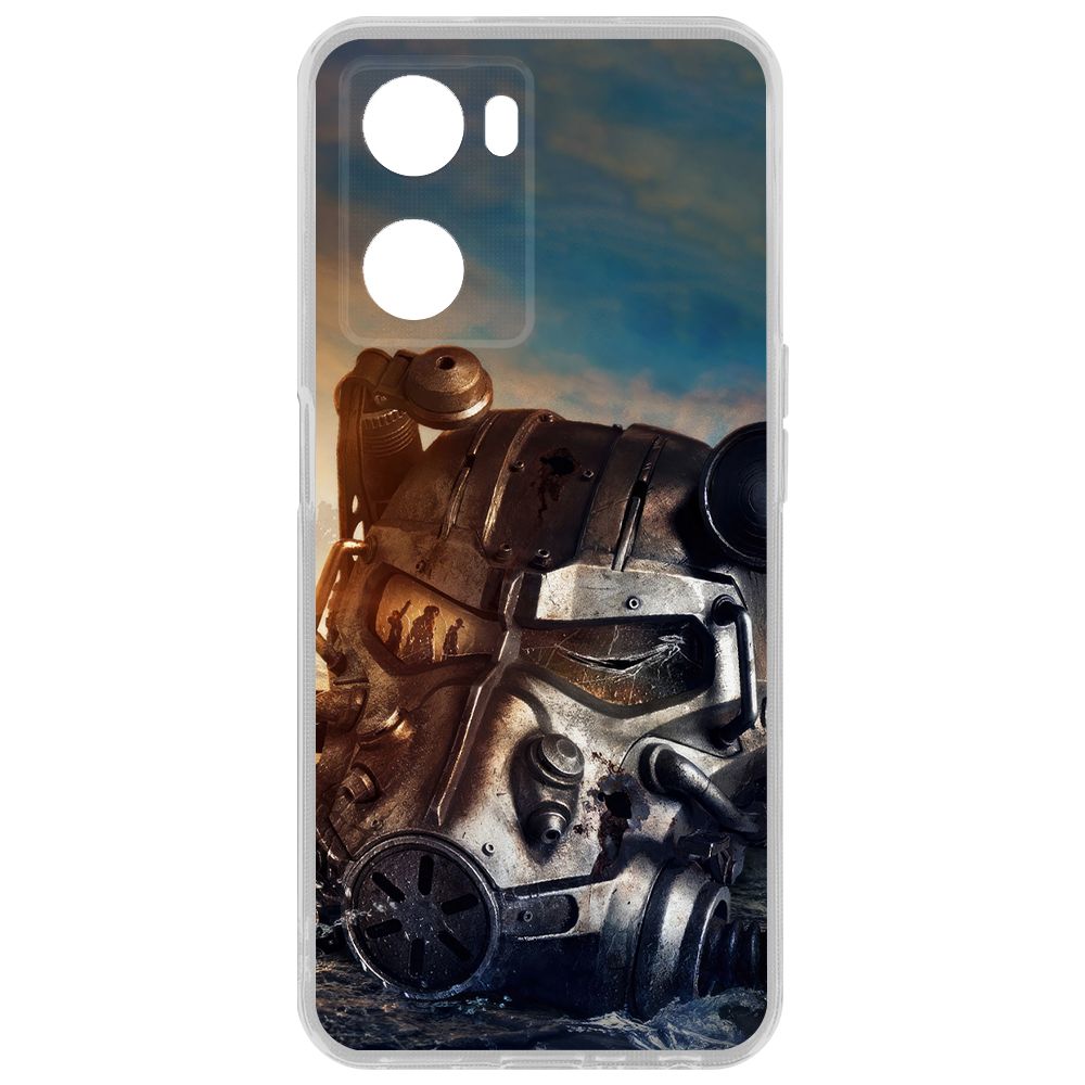 

Чехол-накладка Krutoff Clear Case Фоллаут (Fallout) - Шлем Т-60 для Oppo A57s, Прозрачный