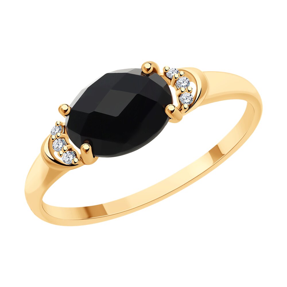 

Кольцо из золота р. , SOKOLOV Diamonds 71-00278, бриллиант\агат, 71-00278