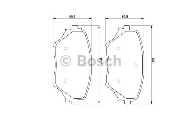 

Тормозные колодки Bosch передние дисковые 986424719, Колодки тормозные дисковые передние