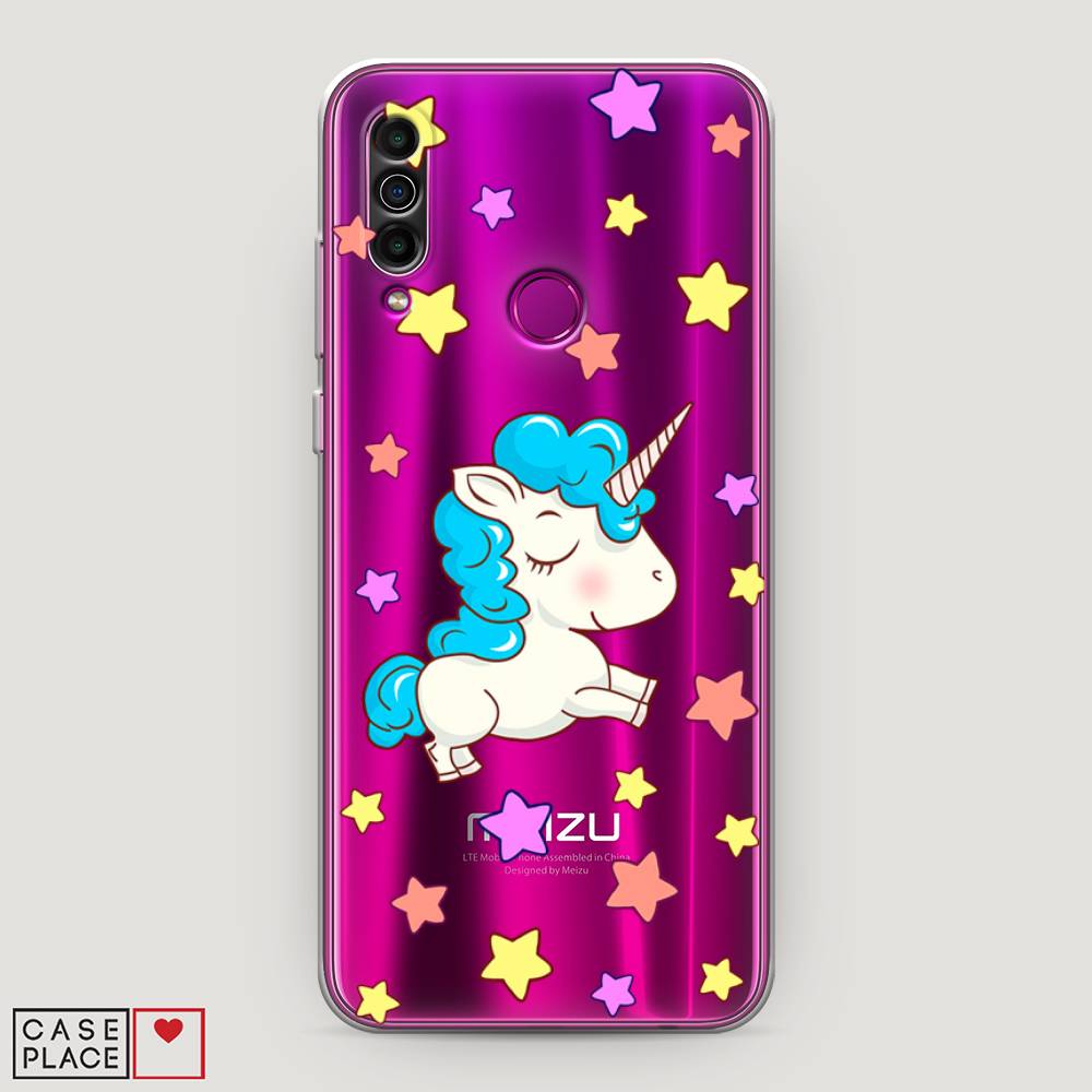 

Чехол Awog на Meizu M10 "Звездный единорог", Белый;голубой;розовый, 73850-2