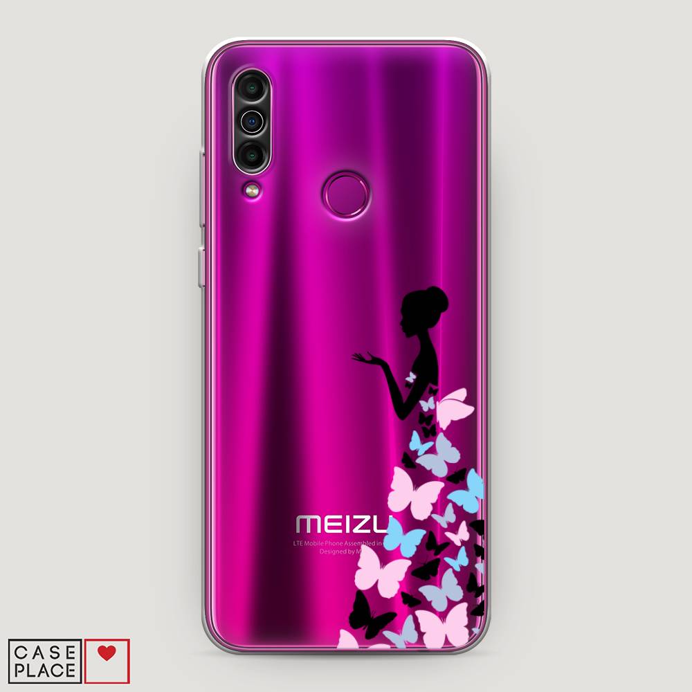 фото Чехол awog "платье из бабочек" для meizu m10