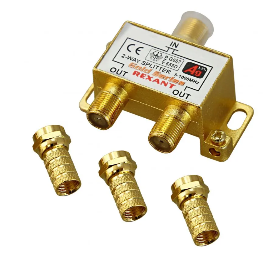 

Антенный коннектор Rexant F-plug - F-plug GOLD 05-6101-1 05-6101-1, GOLD 05-6101-1