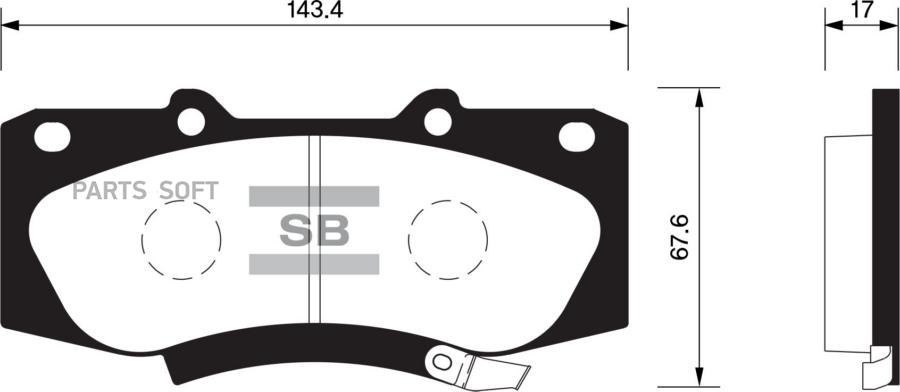 

Тормозные колодки Sangsin brake пердение дисковые SP1484