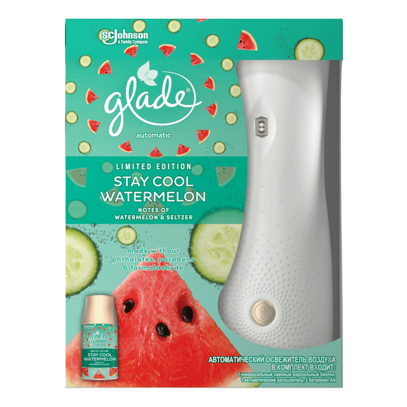 

Освежитель воздуха Glade Automatic Watermelon основной блок, 269 мл