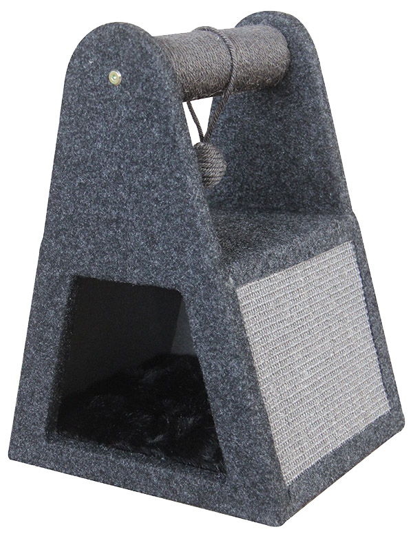 

Спально-игровой комплекс для кошек Foxie 35х30х46 см, сизаль, серый