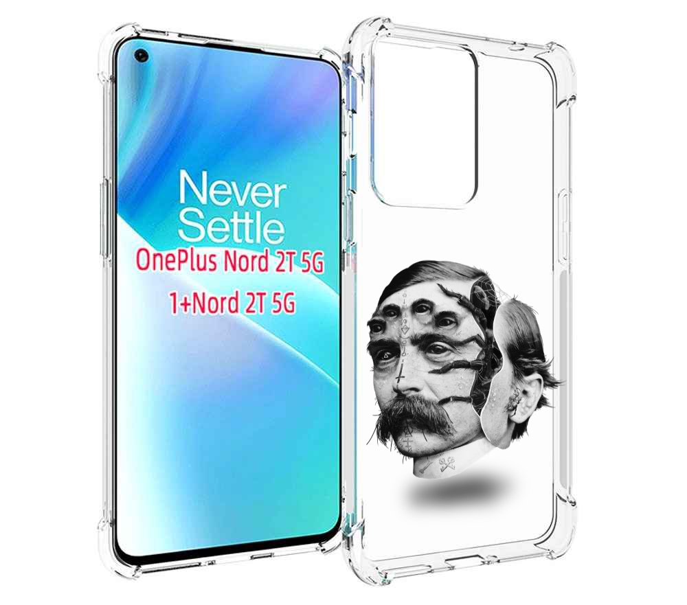 

Чехол MyPads страшное лицо мужчины для OnePlus Nord 2T, Прозрачный, Tocco