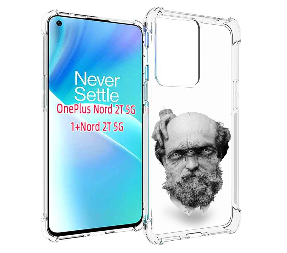 

Чехол MyPads страшный бородатый мужчина абстракция для OnePlus Nord 2T, Прозрачный, Tocco