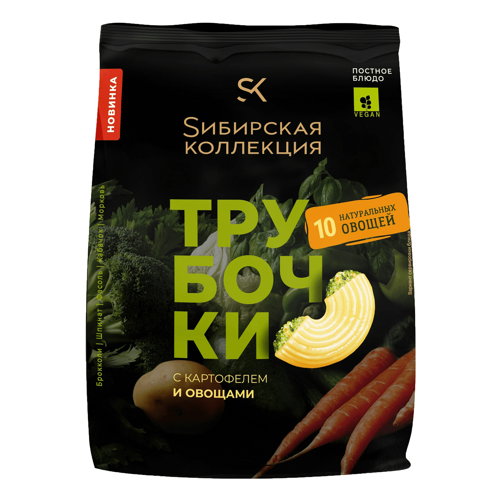 

Трубочки овощные Сибирская Коллекция с картофелем и овощами 400 г