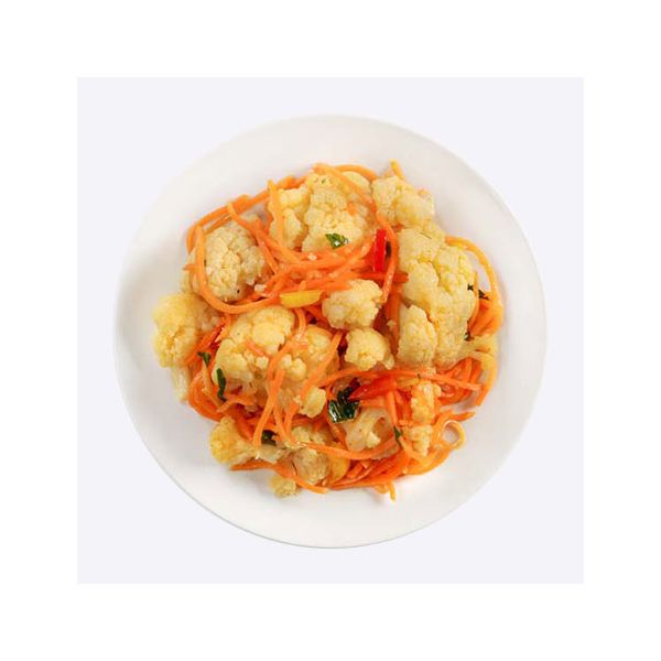

Капуста цветная с морковкой по-корейски маринованная