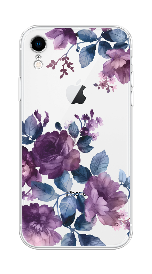 

Чехол Homey на Apple iPhone XR "Purple Blossoms", Синий;фиолетовый, 12050-1