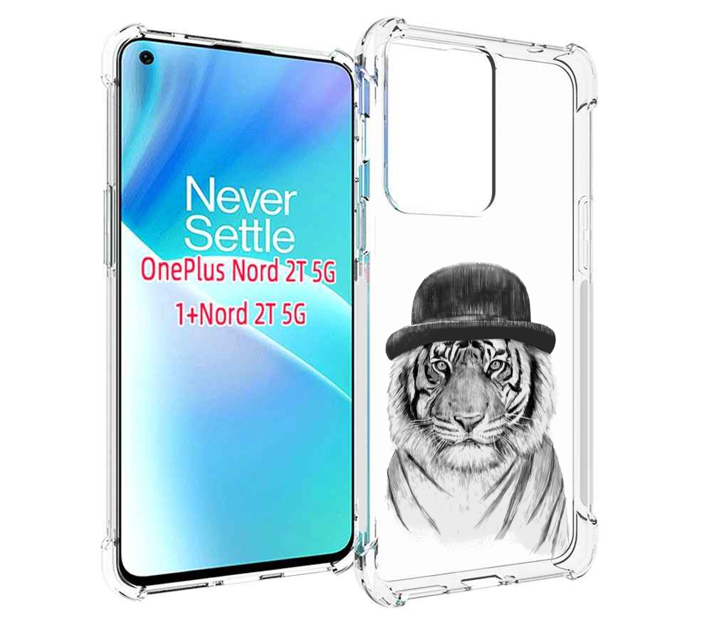 

Чехол MyPads тигр британец для OnePlus Nord 2T, Прозрачный, Tocco