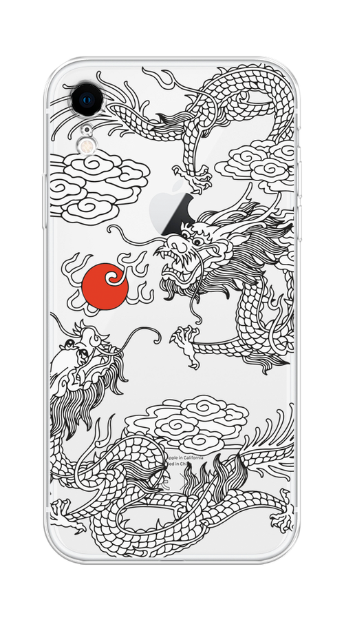 

Чехол Homey на Apple iPhone XR "Драконы с ножом", Прозрачный;черный;белый, 12050-1