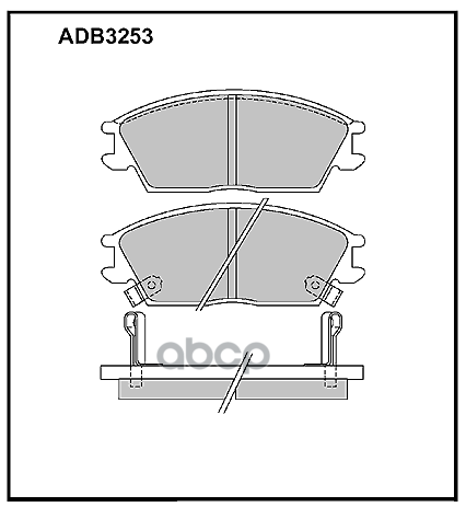 

Колодки передние HYUNDAI Accent >05/Lantra >95/Pony >95/Getz 02> ADB 3253