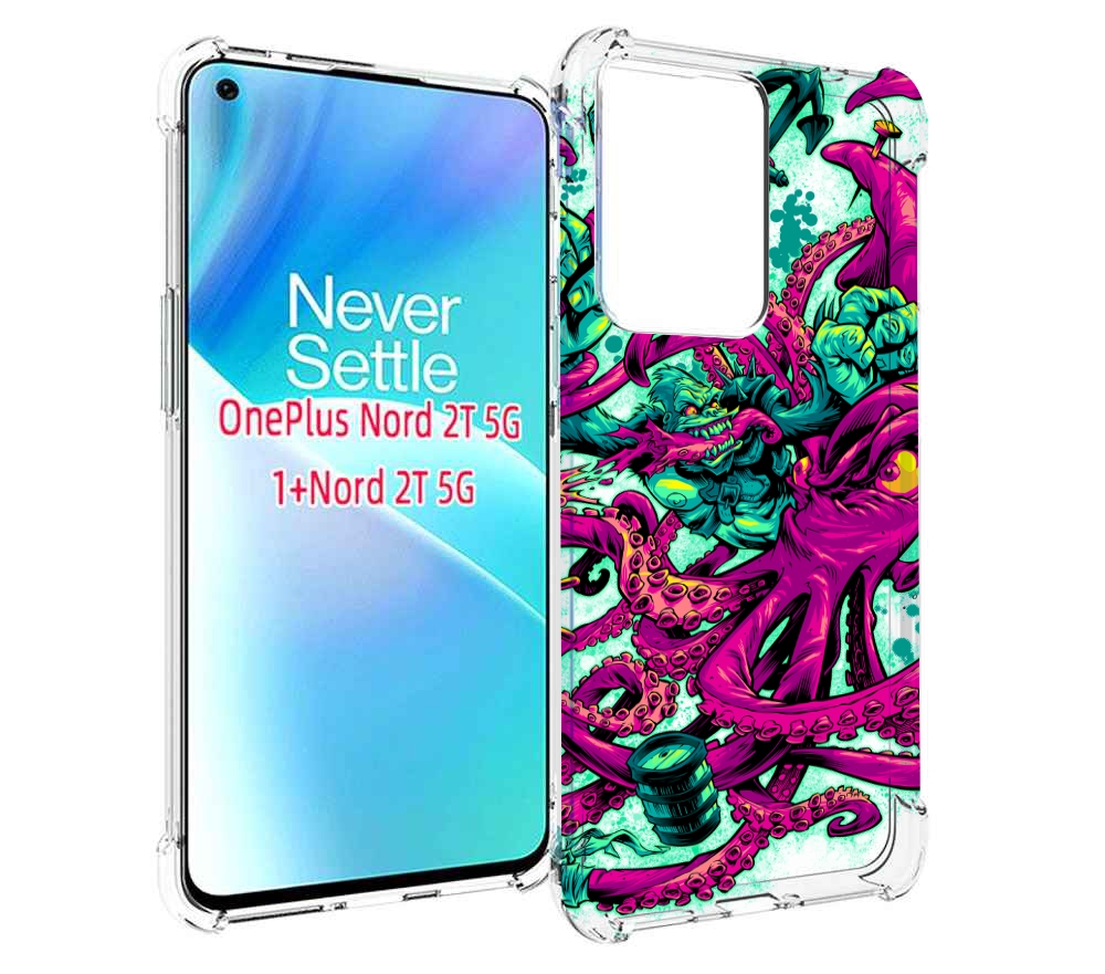 

Чехол MyPads фиолетовый кракен для OnePlus Nord 2T, Прозрачный, Tocco