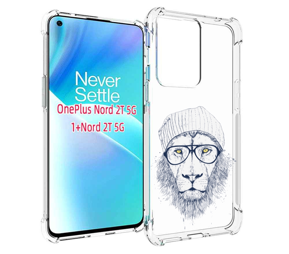 

Чехол MyPads хиппи лев для OnePlus Nord 2T, Прозрачный, Tocco