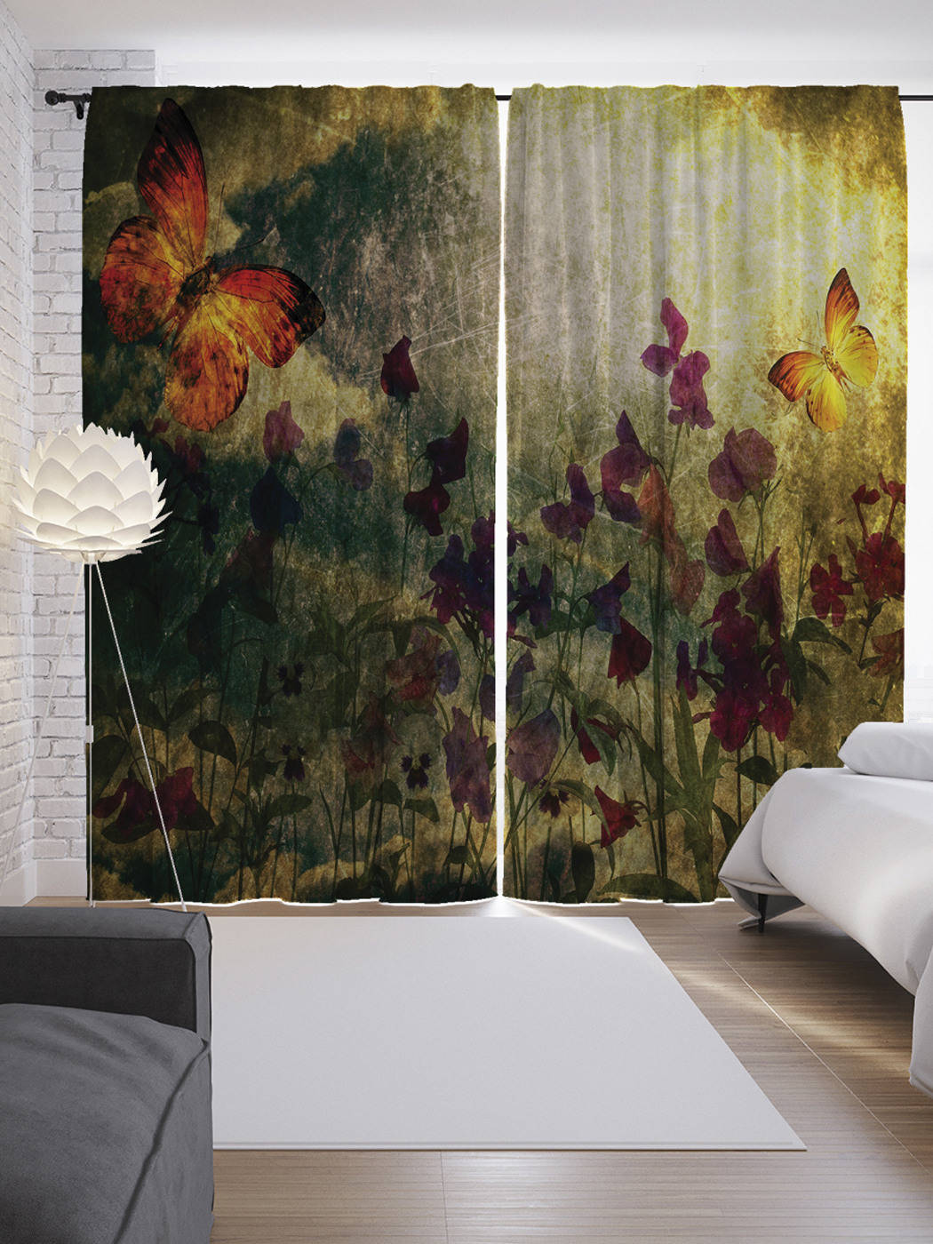 

Шторы с фотопечатью "Тайная красота" из сатена, 290х265 см