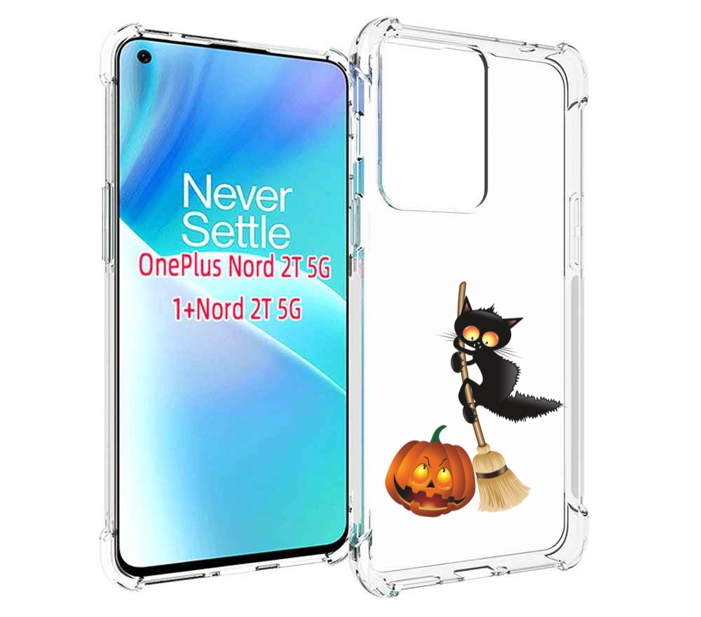 

Чехол MyPads хэлуинский котик для OnePlus Nord 2T, Прозрачный, Tocco