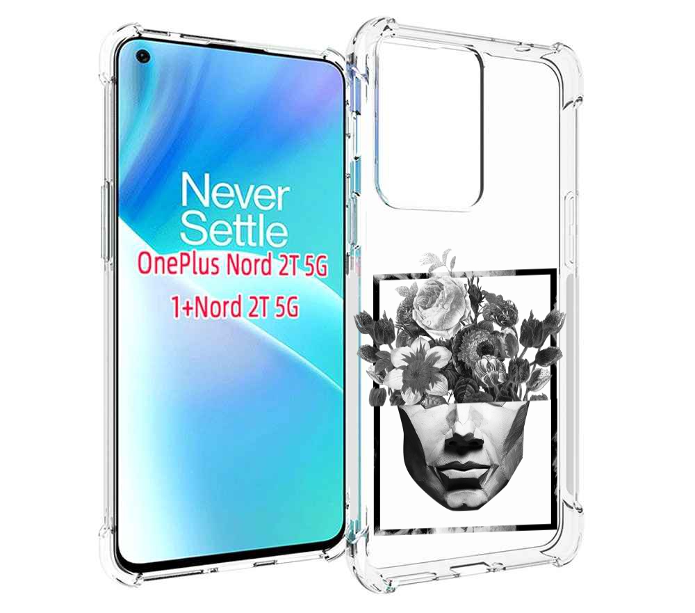 

Чехол MyPads черно белая ваза в абстракции для OnePlus Nord 2T, Прозрачный, Tocco