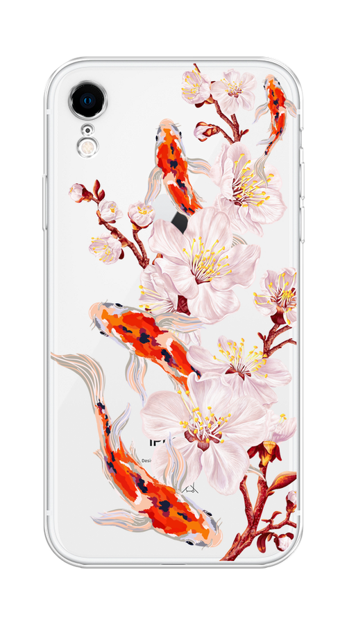 

Чехол Homey на Apple iPhone XR "Карпы и сакура", Оранжевый;розовый;бежевый;прозрачный, 12050-1