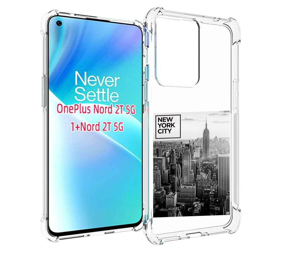 

Чехол MyPads черно белый Нью-Йорк для OnePlus Nord 2T, Прозрачный, Tocco