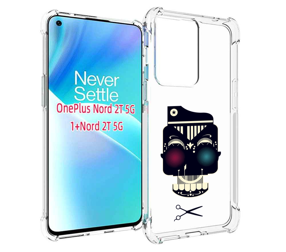 

Чехол MyPads черно белый скелет с яркими глазами для OnePlus Nord 2T, Прозрачный, Tocco