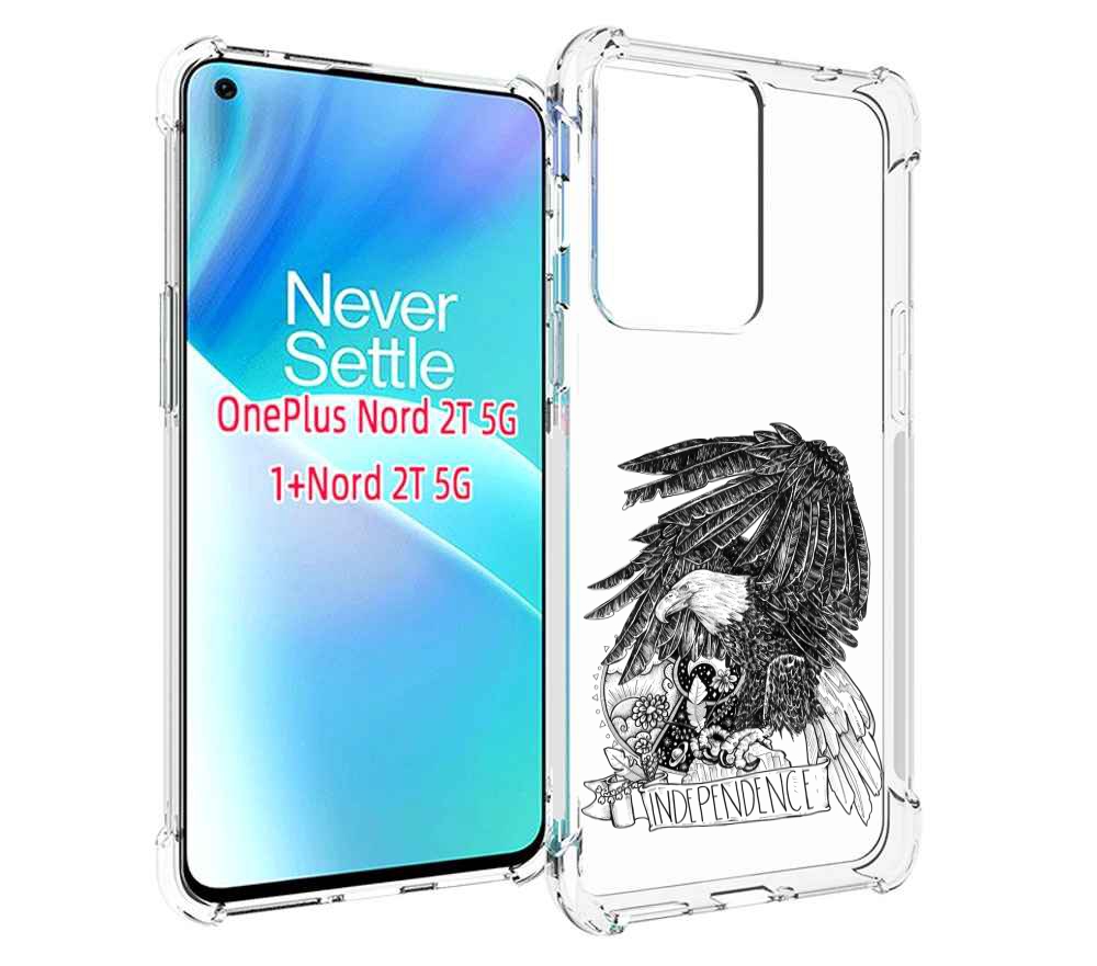 

Чехол MyPads черно белый сокол для OnePlus Nord 2T, Прозрачный, Tocco