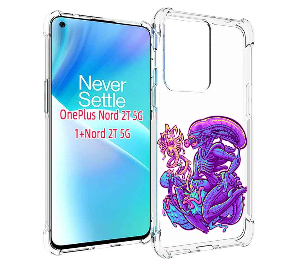

Чехол MyPads чужой фиолетовый цвет для OnePlus Nord 2T, Прозрачный, Tocco
