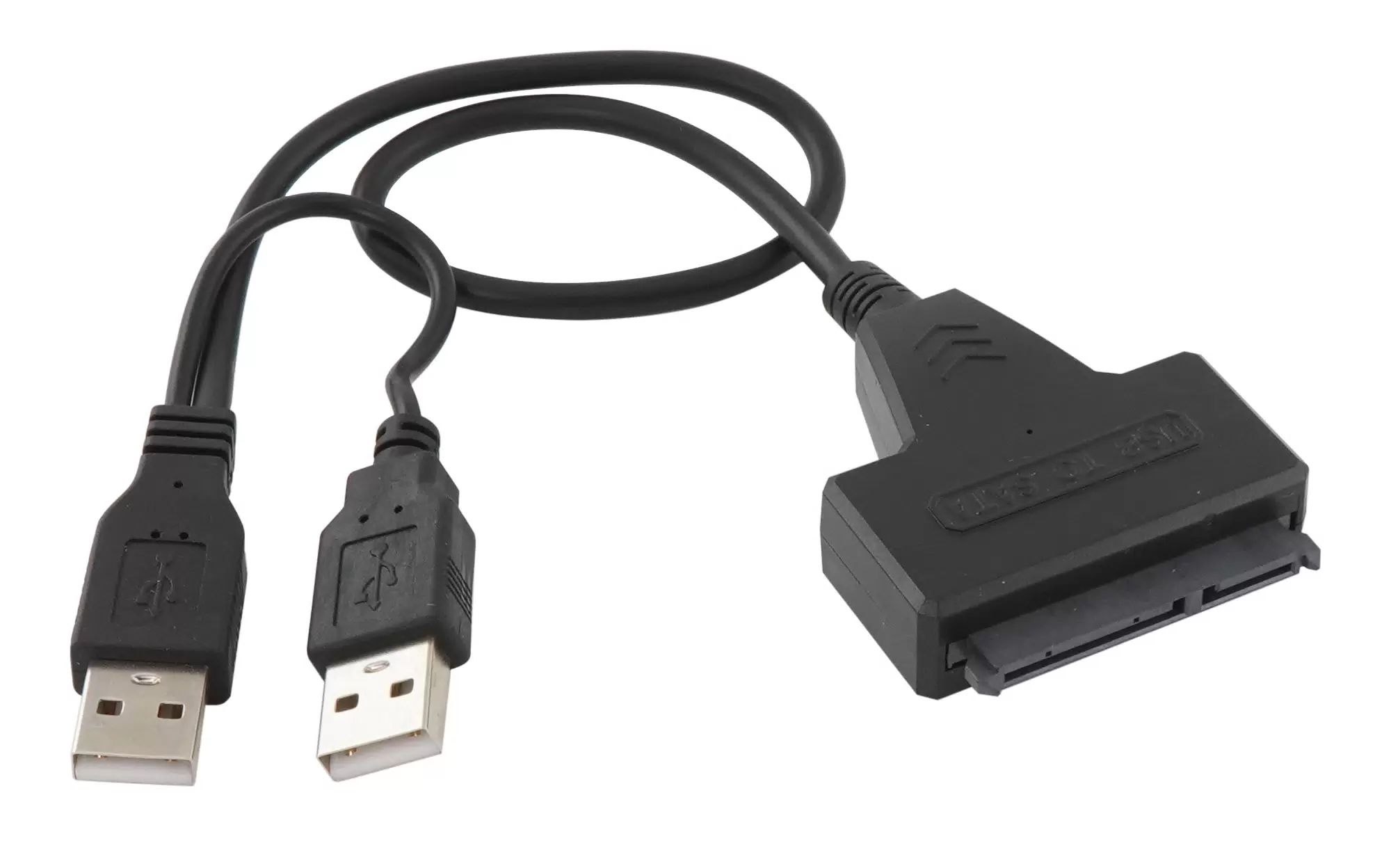 

Переходник SATA на USB 2.0 на шнурке 50см с индикаторами питания и чтения HDD/SSD DM-685, Чёрный