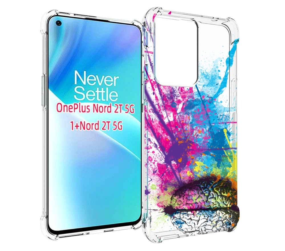 

Чехол MyPads яркий красочный мозг для OnePlus Nord 2T, Прозрачный, Tocco