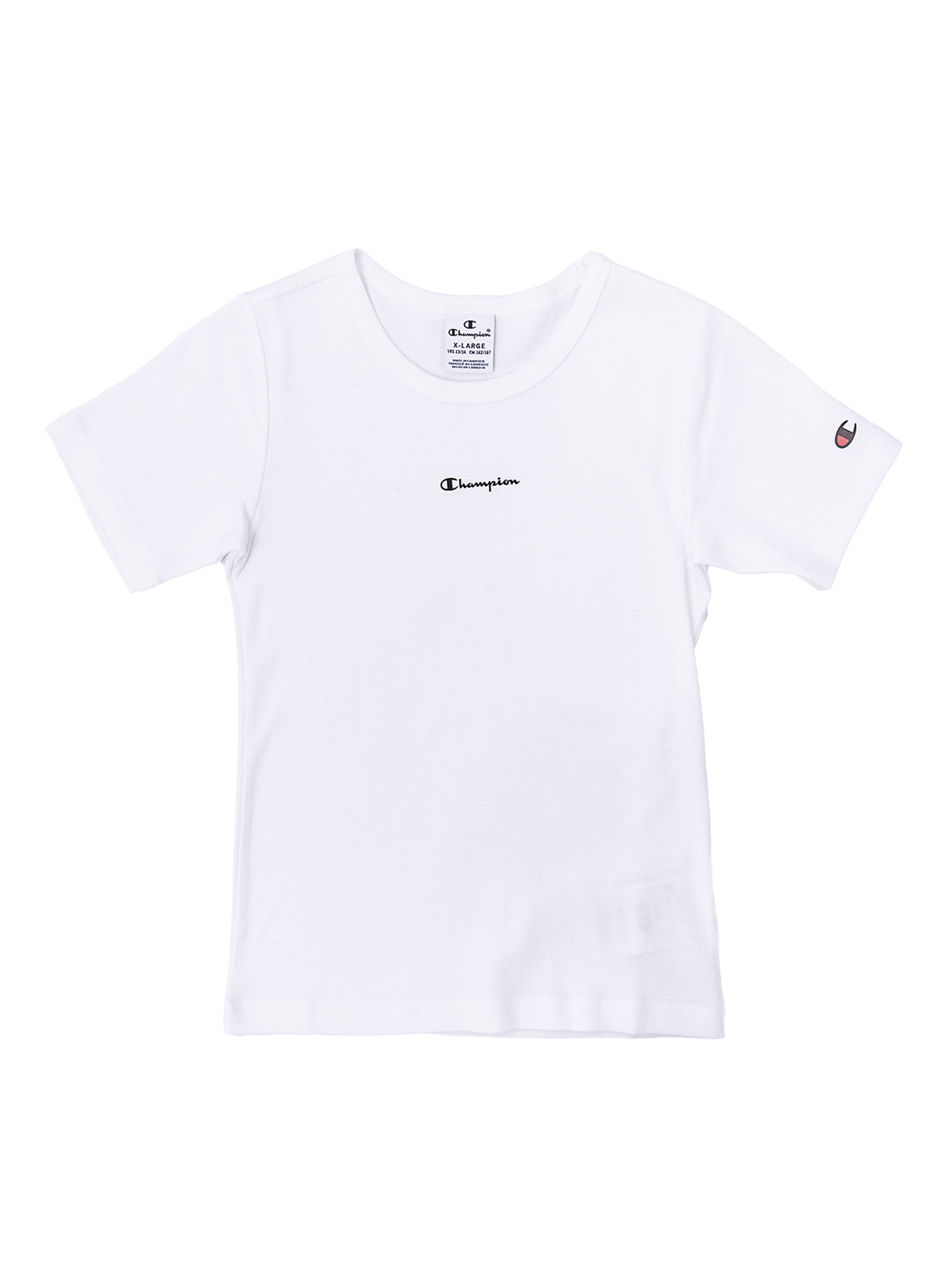 

Футболка детская Champion Crewneck T-Shirt, белый, 140, Crewneck T-Shirt