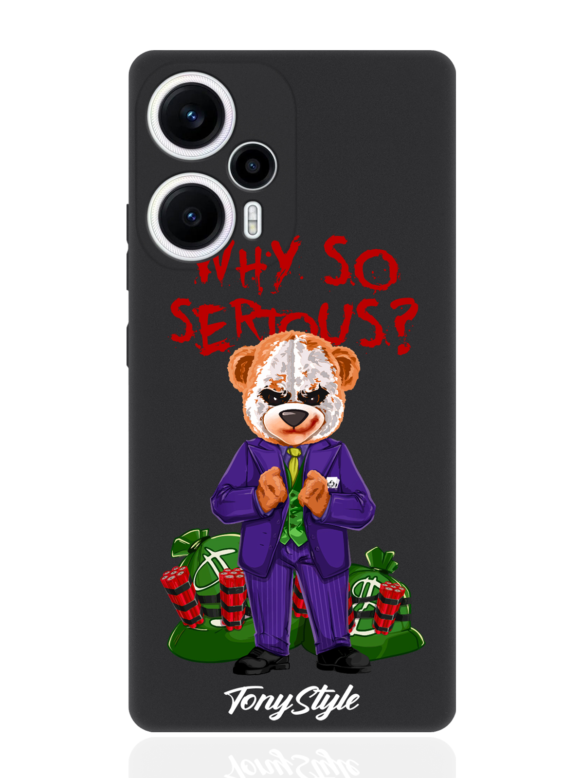 Чехол для смартфона Poco F5/Xioami Redmi Note 12 Turbo Tony Why so serious черный