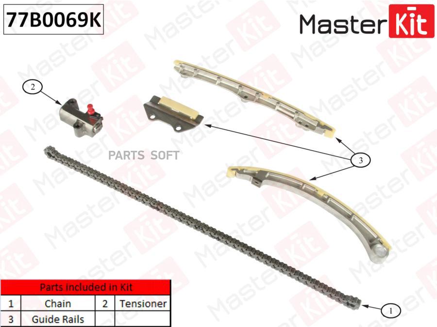 Комплект Цепи Грм MasterKit арт. 77B0069K