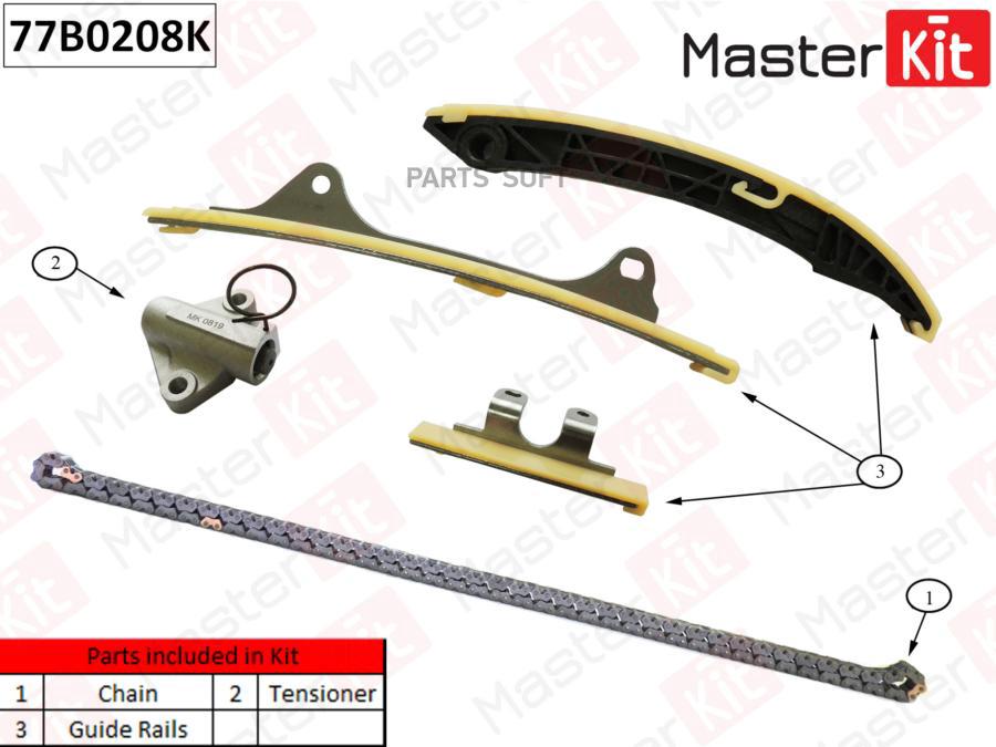 

Комплект Цепи Грм MasterKit арт. 77B0208K